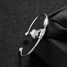 Luxurio 925 silver jewelry friendship bangle Hanging Crown women bracelet love HBB 8 ELY
