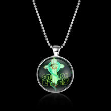 Luxurio Glowing Luminous necklace women Cross maxi necklace wedding322 ELY