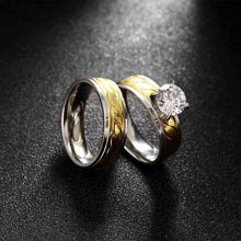 Luxurio Titanium Steel wedding ring Thick rose aliancas Costume Jewellery165 ELY