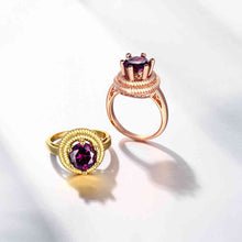 Luxurio acessorios para mulher ring insets purple gem aneis collier plastron SKGR1 3 ELY