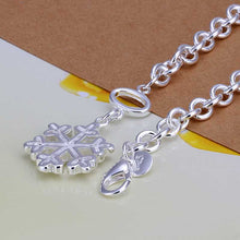 Luxurio silver bracelets Snowflake inlaid stone pulseras mujer charms HBH 33 ELY