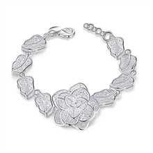 Luxurio silver bracelets Snowflake inlaid stone pulseras mujer charms HBH 33 ELY