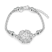 Luxurio silver bracelets Snowflake inlaid stone pulseras mujer charms HBH 33 ELY