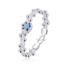 Luxurio silver charm bracelet Round flower color pulseras hombre charm HBH 7 ELY