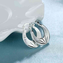 Luxurio silver earing Carved semicircle clip ear cuff Factory 694 ELY