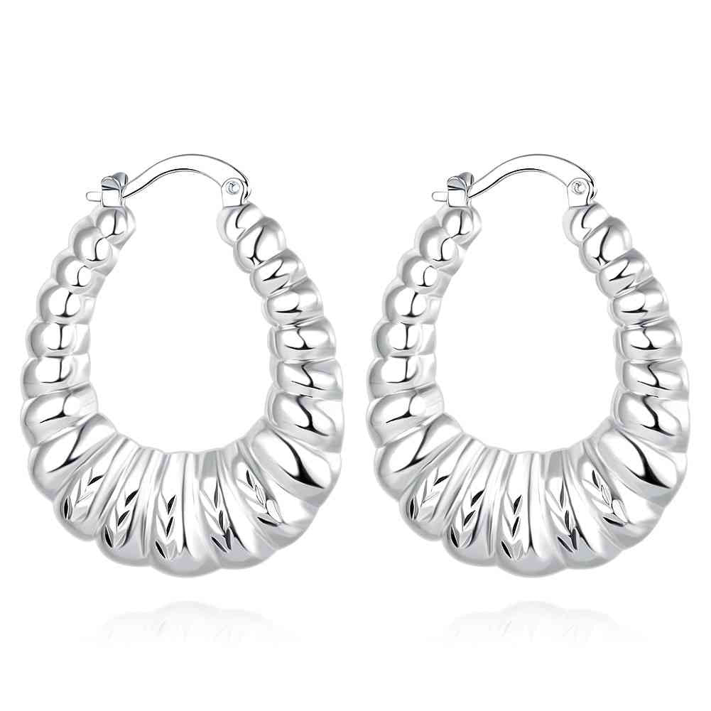 Luxurio silver earrings String clip pendientes sport 7 6 ELY