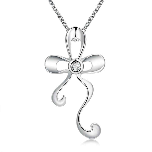 Luxurio silver necklace Flower shaped insets patek 697 ELY