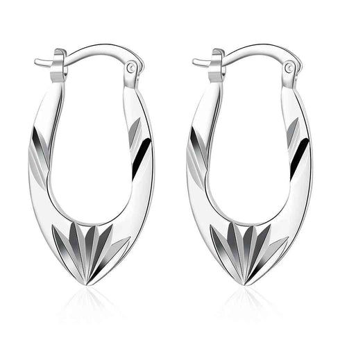 Luxurio silver plated earings Hollow tip clip cuff Factory 685 ELY