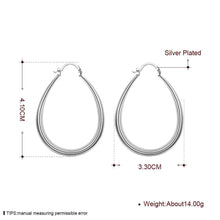 Luxurio silver plated earings jewelry Solid U Shaped hoop ear cuff men jewelry ELY