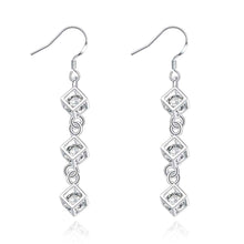 Luxurio silver-plated earrings White Stone drop cufflinks margarida ELY