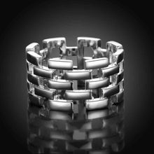 Luxurio silver plated engagement ring Form aliancas joias 7 5 ELY