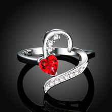 Luxurio silver plated engagement ring opal bijoux femme FSPR 16 ELY