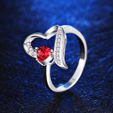 Luxurio silver plated engagement ring opal bijoux femme FSPR 16 ELY