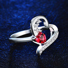 Luxurio silver plated engagement ring opal bijoux femme FSPR 16 ELY