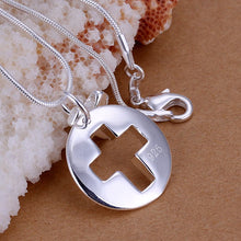 Luxurio silver plated necklaces & pendants Couple Cross colar Elegant ELY