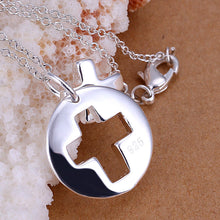 Luxurio silver plated necklaces & pendants Couple Cross colar Elegant ELY