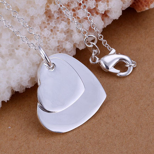 Luxurio silver-plated pendants Dual objectively big necklace charm ELY