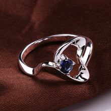 Luxurio silver plated rings Insets -sapphire prices in euros joias 14 ELY