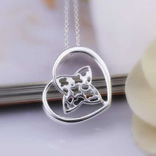 Luxurio silver plated statement necklace Inlaid Stone Heart patek wedding164 ELY