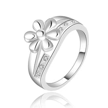 Luxurio silver rings small white flower ma opal diy 452 ELY