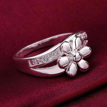 Luxurio silver rings small white flower ma opal diy 452 ELY