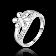 Luxurio silver rings small white flower ma opal diy 452 ELY