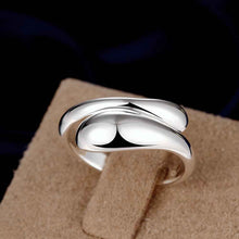 Luxurio silver wedding ring Dual Round anel masculino wedding decoration 47 ELY
