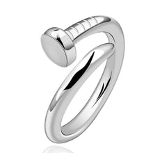 Luxurio silver wedding ring Dual Round anel masculino wedding decoration 47 ELY