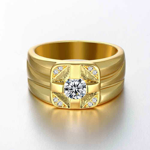 jewellery charms 18K Gold Plated engagement ring Starlight anillos sport314 ELY