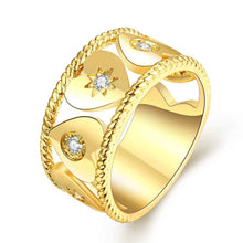 jewellery charms 18K Gold Plated engagement ring Starlight anillos sport314 ELY