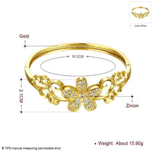 jewellery charms 18k gold plated Large flower phase men bracelet margarida ELY