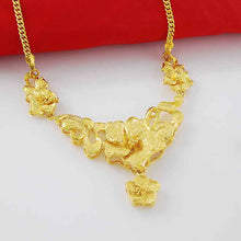 jewellery charms 24k gold plated necklace men more flower collier fine jewelry273 ELY