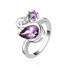 jewellery charms Engagement rings shine purple stone ije anillo joyas1 ELY