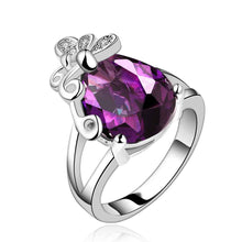 jewellery charms Engagement rings shine purple stone ije anillo joyas1 ELY