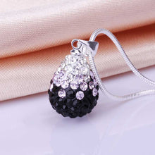 jewellery charms Shamballa necklaces black crystal colar feminino floating charms ELY