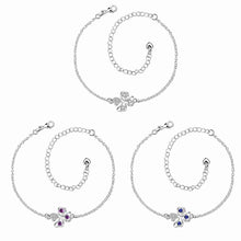jewellery charms silver bracelet anklets Clover flower set crystal leg jewelry Costume Jewellery HBA 2 ELY