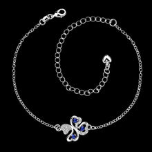 jewellery charms silver bracelet anklets Clover flower set crystal leg jewelry Costume Jewellery HBA 2 ELY