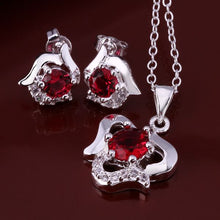 jewellery charms silver jewelry set white rose E+N african jewelry set ruby jewelry 9 ELY