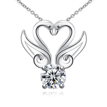 jewellery charms silver necklaces Kiss Swan collier love FSPN1 1 ELY