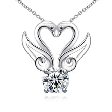 jewellery charms silver necklaces Kiss Swan collier love FSPN1 1 ELY