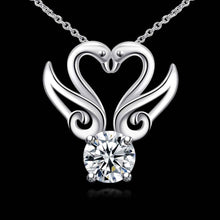 jewellery charms silver necklaces Kiss Swan collier love FSPN1 1 ELY