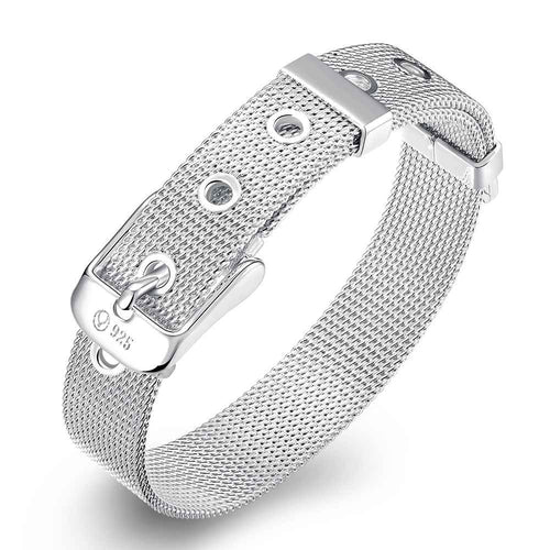 jewellery charms silver plated 1 mm Mesh men bracelet wedding jewelry237 ELY