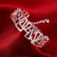 jewellery charms silver plated Rough men bracelet love SMTB239 ELY