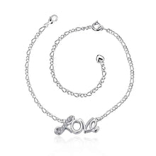 jewellery charms silver plated anklets Love foot chain margarida HBA 9 ELY