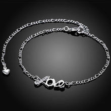 jewellery charms silver plated anklets Love foot chain margarida HBA 9 ELY