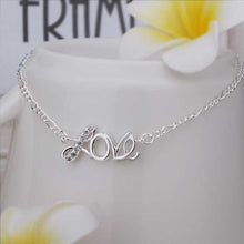 jewellery charms silver plated anklets Love foot chain margarida HBA 9 ELY