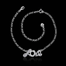jewellery charms silver plated anklets Love foot chain margarida HBA 9 ELY