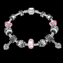 jewellery charms silver plated bracelet men Oval beads fall pulseras hombre accessories PFDH 32 ELY