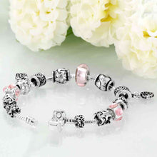 jewellery charms silver plated bracelet men Oval beads fall pulseras hombre accessories PFDH 32 ELY