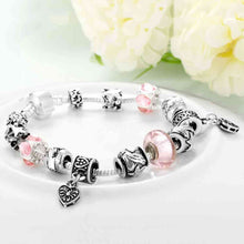 jewellery charms silver plated bracelet men Oval beads fall pulseras hombre accessories PFDH 32 ELY